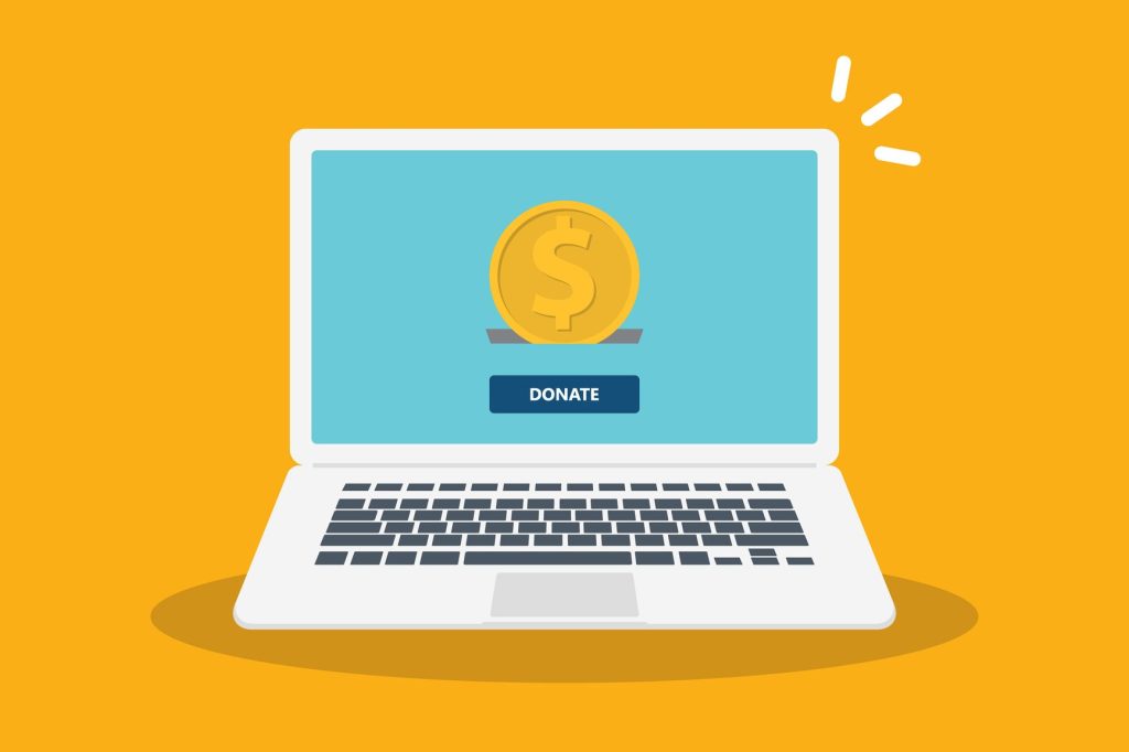 Concept illustration depicting giving money.