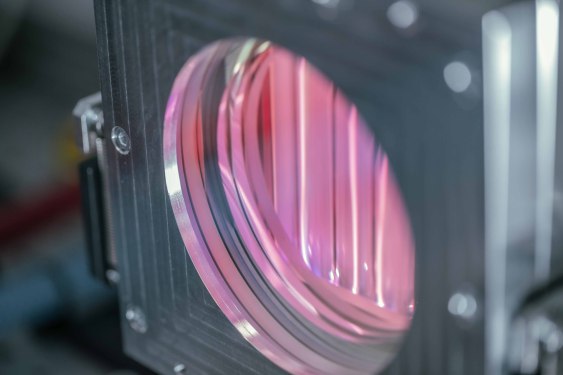 A zoomed in view of a Pseudo Active Mirror Disc Amplifier Module (PAMDAM).