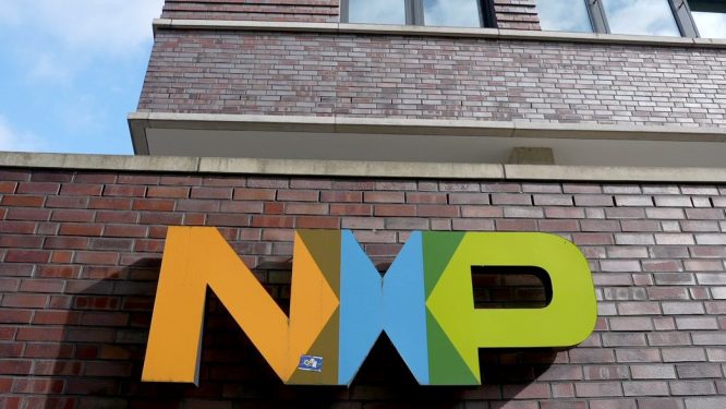30 May 2024, Hamburg: The company logo of semiconductor manufacturer NXP Semiconductors