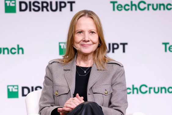 Mary Barra, Chair & CEO of General Motors, speaks onstage during TechCrunch Disrupt 2024