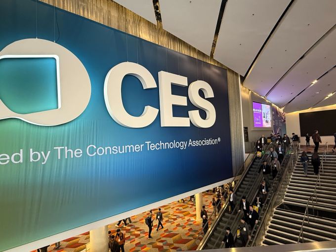 The CES logo, as seen during CES 2025