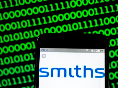 In this photo illustration a Smiths Group plc logo seen displayed on a smart phone.