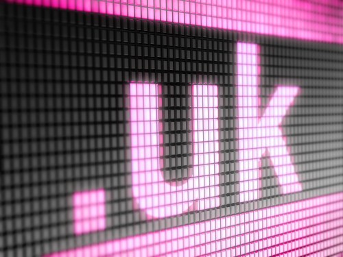 pink, pixilated .uk domain