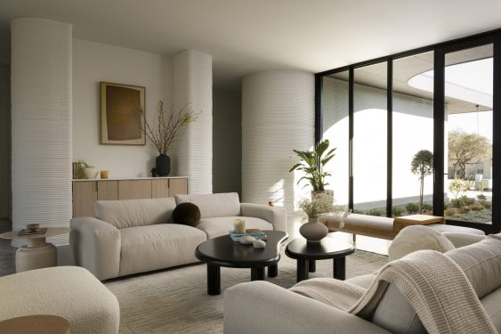 Interior of ICON 3D-printed home