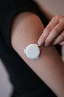 Level Zero Health device prototype on upper arm