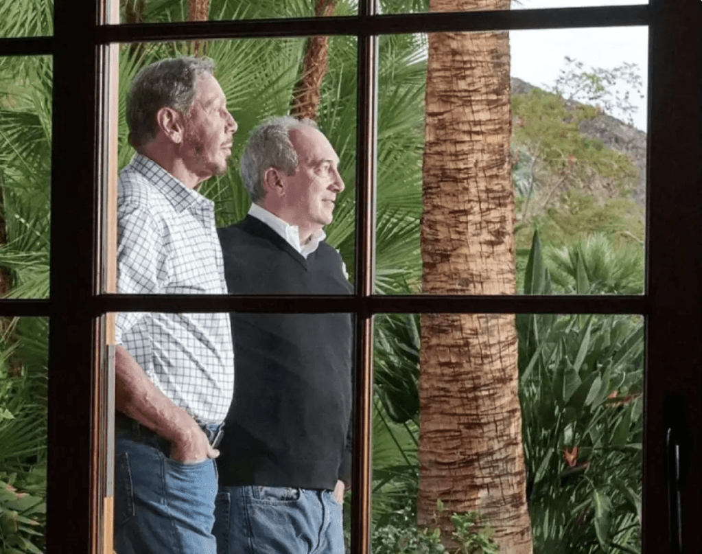 Larry Ellison and his co-founder in Sensei Farms, David Agus