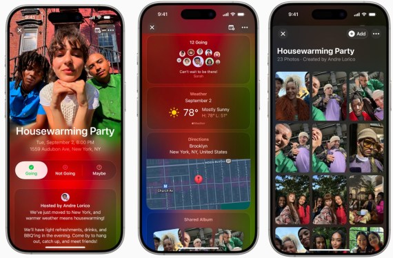 Apple Invites sampled on smartphones