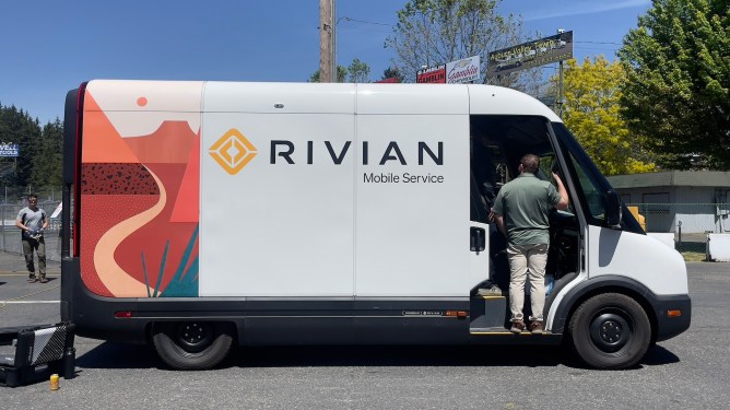 Rivian EV van