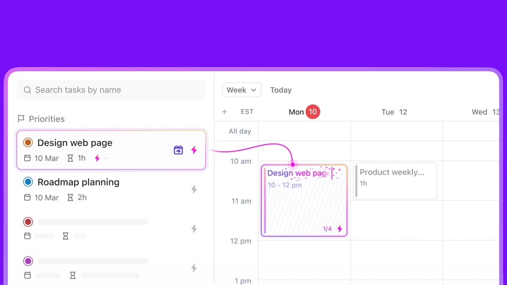 ClickUp calendar