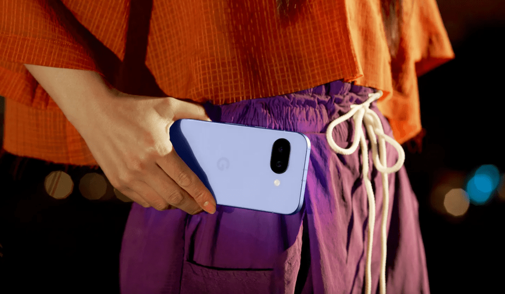 person holding a Pixel 9a
