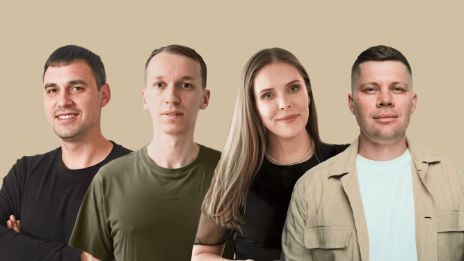 Sizl founders Alex Kolesnikov, Anastasia Kalinkina, Nick Delitski, and Kyrylo Kupin