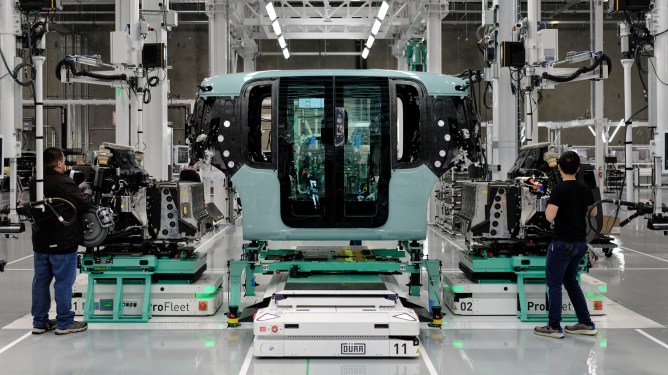 Zoox's new robotaxi production facility in Hayward, California