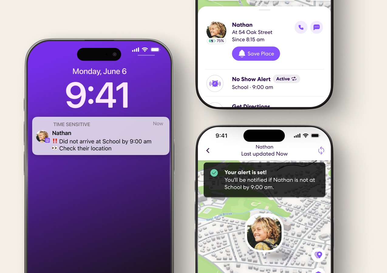 a screenshot showing the new check-in feature on Life360 