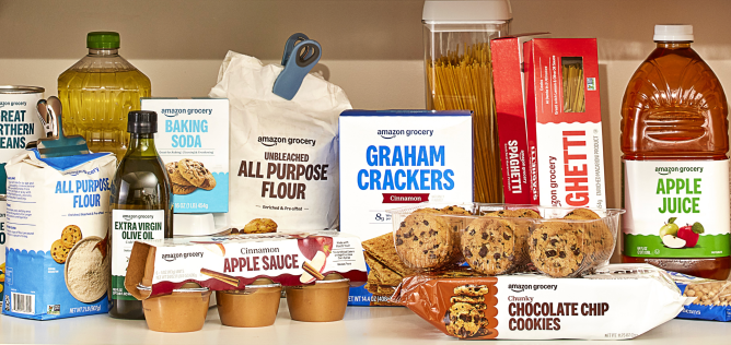 array of groceries